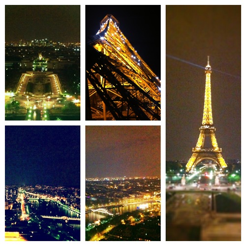 paris photo at night eiffel tower