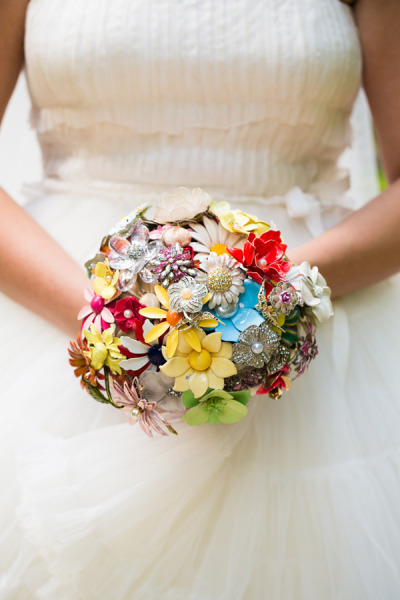 Porcelain colorful flowers bouquet