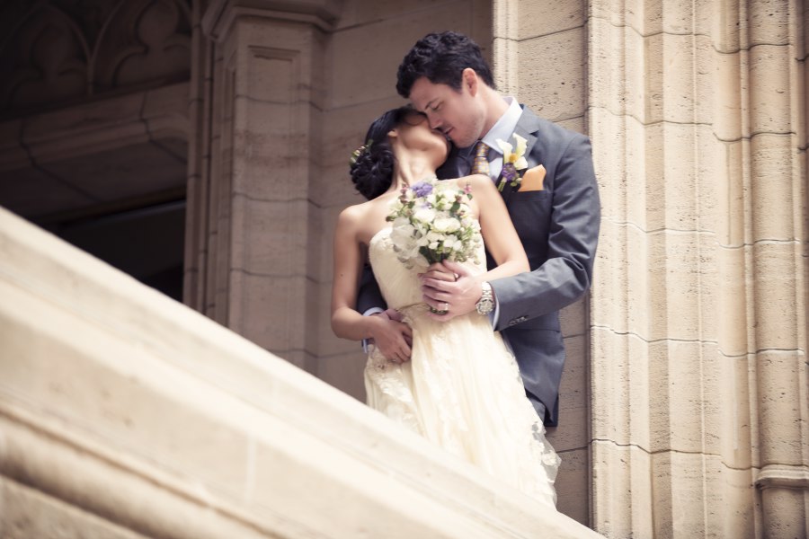 Paris Elopement: Lisa and Frank's Stone Church Ceremony by WeddingLight Events and WeddingLight Photography American church paris wedding