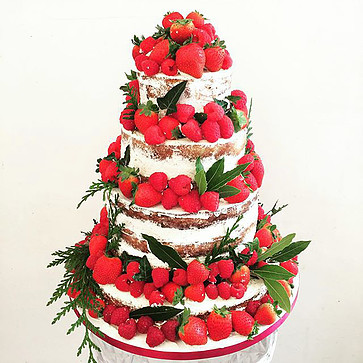 Paris Naked Wedding Cake