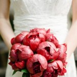 Red Peonies Bridal bouquet